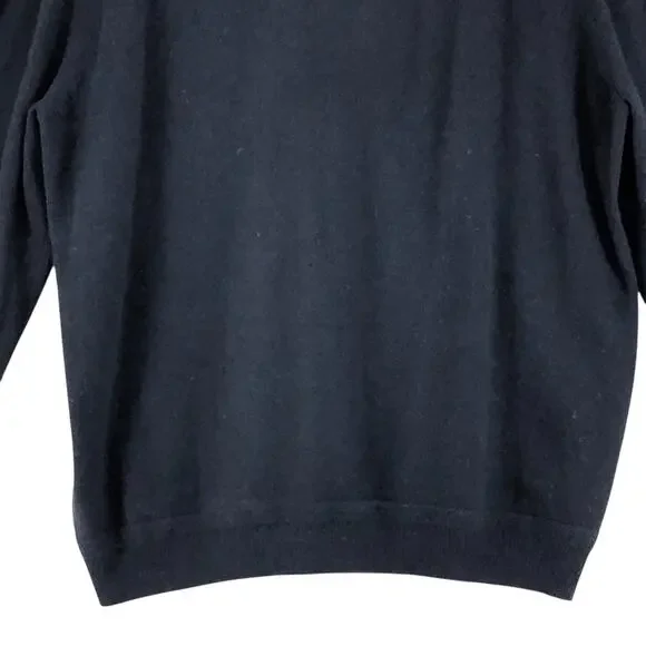 John W Nordstom Mens Size M Sweater Jumper V Neck 100% Cashmere Navy Blue